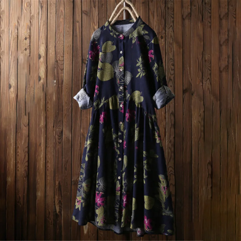 Женское платье большого размера модное вечернее с круглым вырезом и длинным