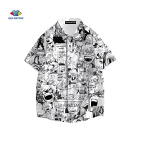 bakugou katsuki todoroki shouto shirt kawaii many faces men hawaiian shirt 3d print summer casual beach shirts short sleeve tops