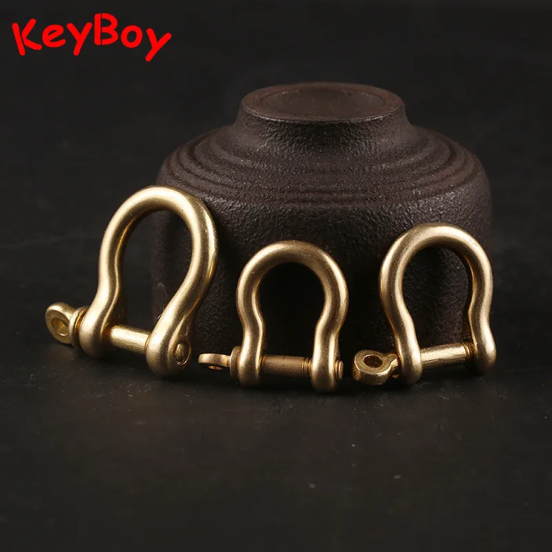 Брелок для ключей ручной работы из латуни D-образный болт брелок сделай сам