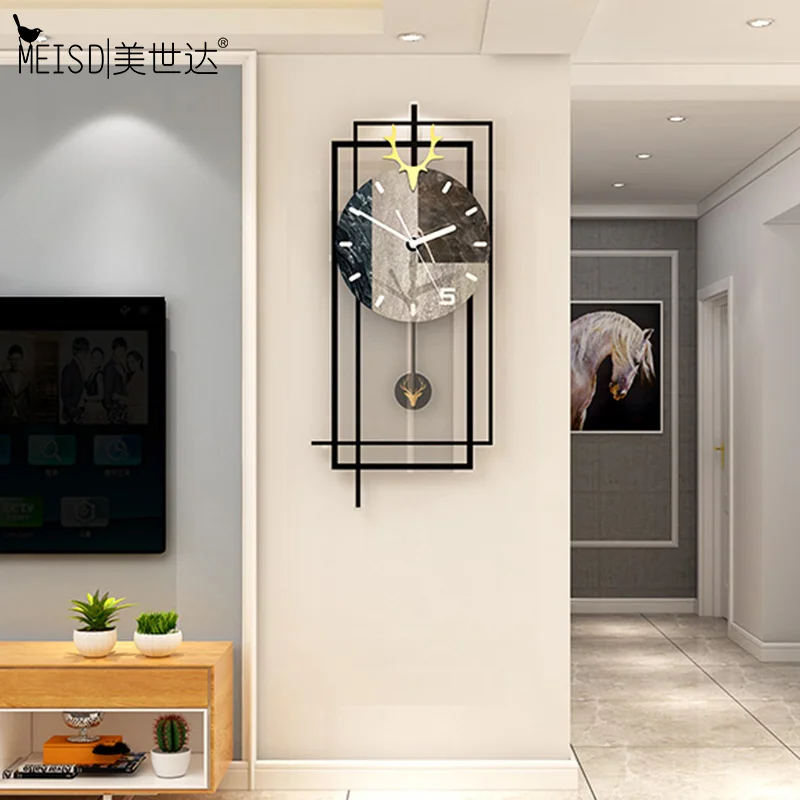 Акриловые часы MEISD с маятником креативные подвесные Современные Кварцевые