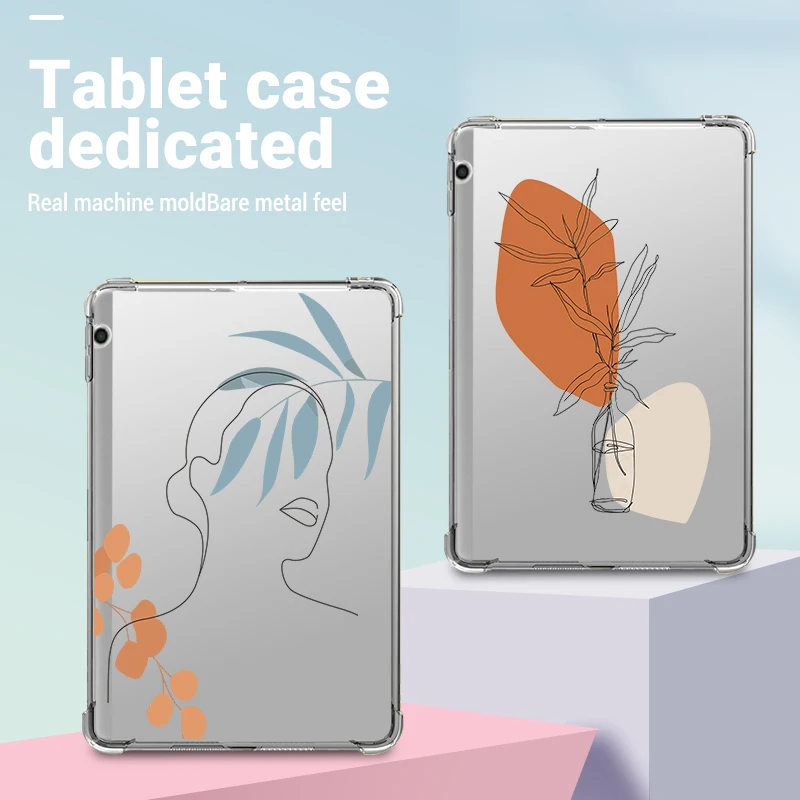 

Abstract Painting For Huawei T3 9.6 Case MediaPad T3 10 On Honor Play Pad 2 AGS-L09 AGS-L03 AGS-W09 9.6 Transparent TPU Cover