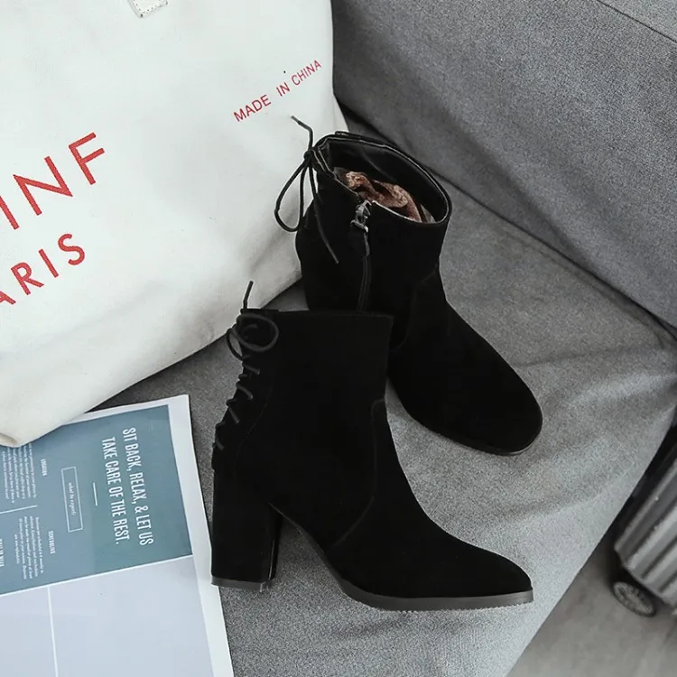 Большие размеры 11 17 Ботинки Женская обувь Ботильоны для женщин Женские ботинки с