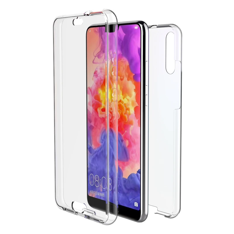 Прозрачный чехол с полной защитой 360 градусов для Huawei P30 Pro P20 Lite P10 Plus P9 P8 Mate 10 20