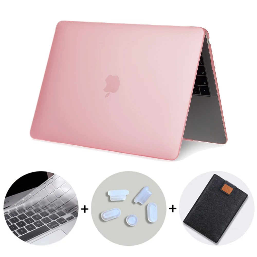 Matte Pink MTT Прозрачный матовый чехол для Macbook Air Pro retina 11 12 13 15 сумка для ноутбука чехол для Apple mac book Air 13,3 дюймов жесткий чехол - Цвет: Matte Pink