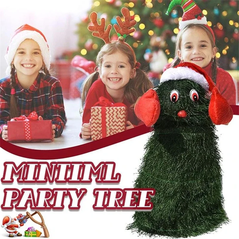 

Party Tree Christmas Electric Toy Dancing Rotating Music Christmas Tree in A Santa Hat PR Sale