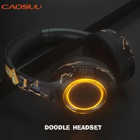 doodle headphones el a2 fone bluetooth with microphone gaming headset noise reduction wireless headphones stereo music