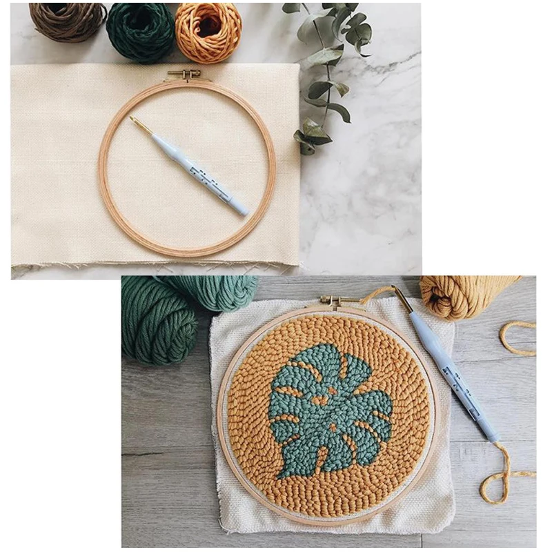 

1PCS Plastic Punch Needle Embroidery Pen Set Adjustable Punch Needle Weaving Tool Interchangeable Punch Needle Dropshipping