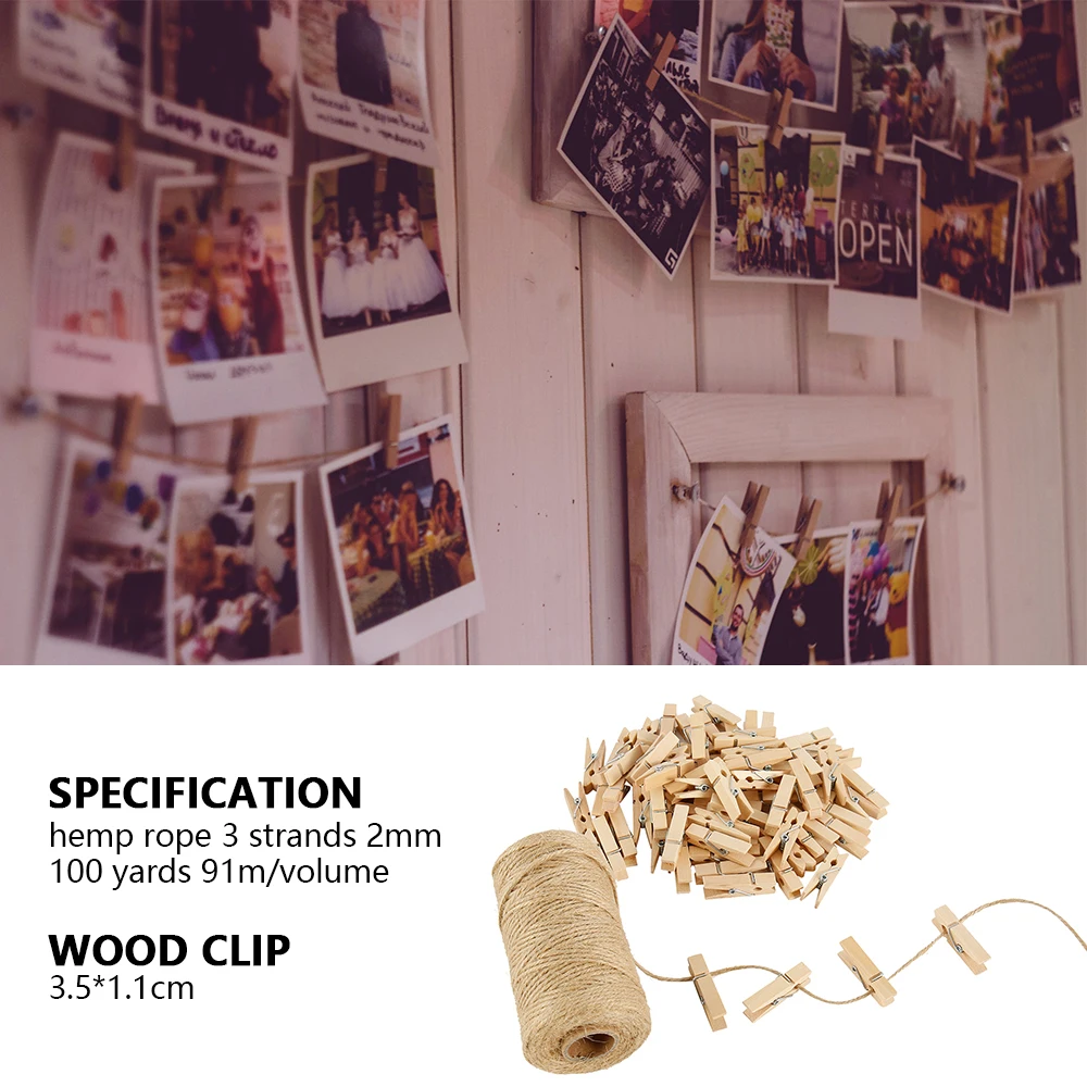 100 шт 35 мм винтажные натуральные деревянные клипсы бумага фото прищепка плетение