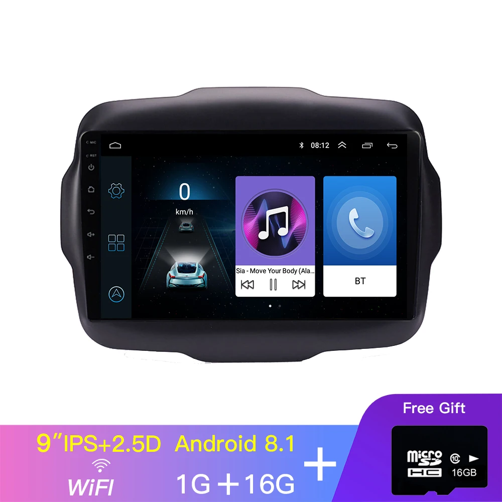 1G 16G with WIFI EKIY " ips Автомагнитола Android Центральный Мультимедиа для Jeep Renegade стерео Avto No 2din Navi навигация gps плеер - Цвет: 1G 16G with WIFI