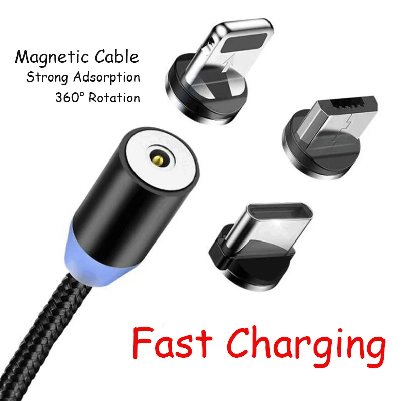 Магнитный кабель Garas Micro usb Type C для зарядки зарядный android micro usb|Кабели мобильных