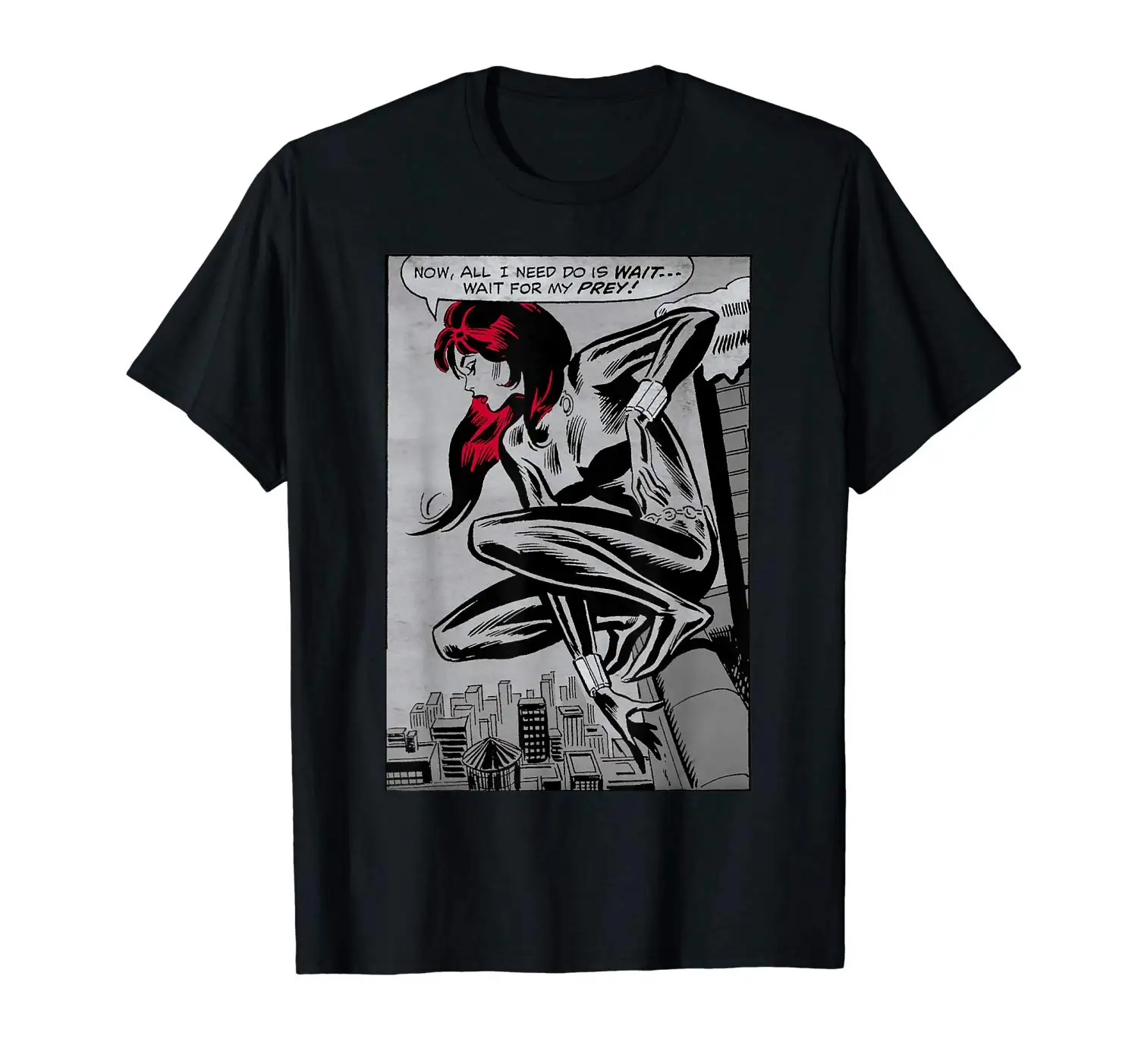 Marvel Black Widow Классическая Ретро панель художественная графическая футболка с