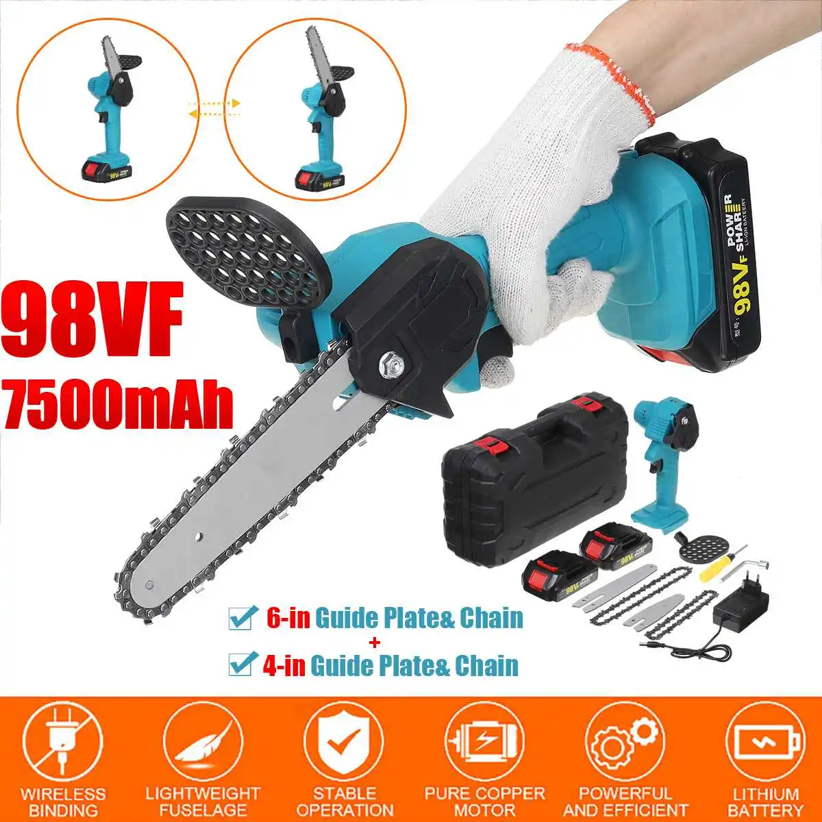 

Мини-пила для обрезки фруктовых деревьев, 4/6 дюйма, 98VF