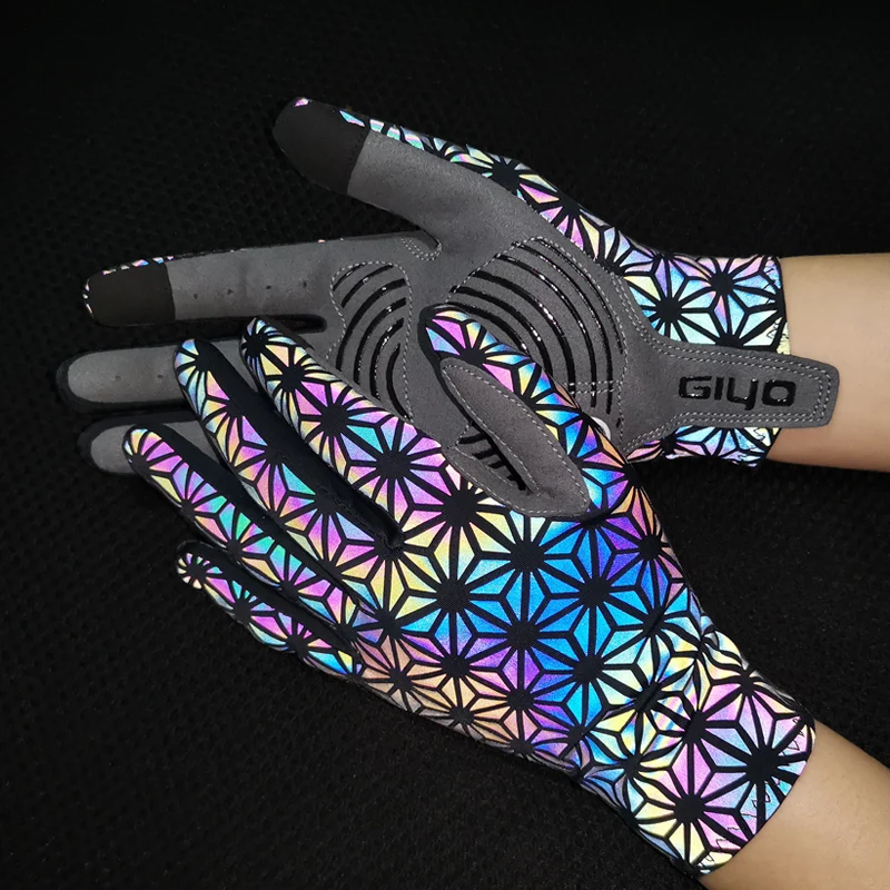 

Giyo Luminous Half/FullFinger Gloves Reflection Dazzle MTB Cycling Long/Short Mitten Outdoor Sport Noctilucent Motorcycle Glove