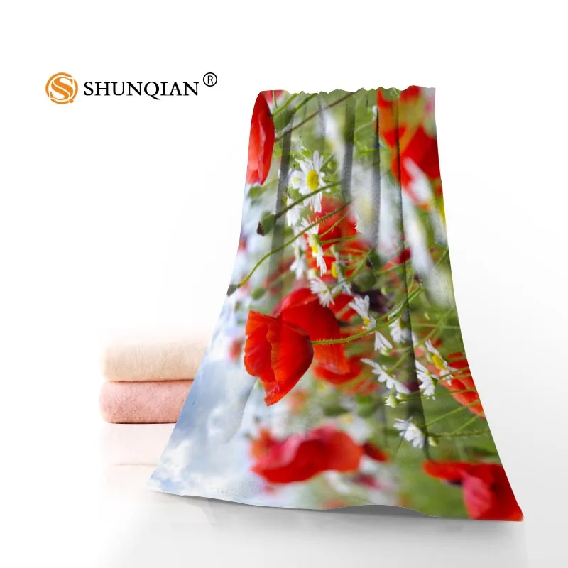 

Flowers Poppy Towels Microfiber Bath Towels Travel,Beach,Face Towel Custom Creative Towel Size 35X75cm,70X140cm A8.8