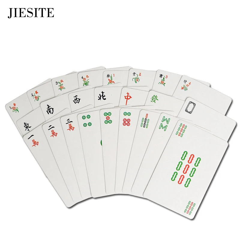 Водонепроницаемый портативный бумажный маджонг игральные карты набор с 2