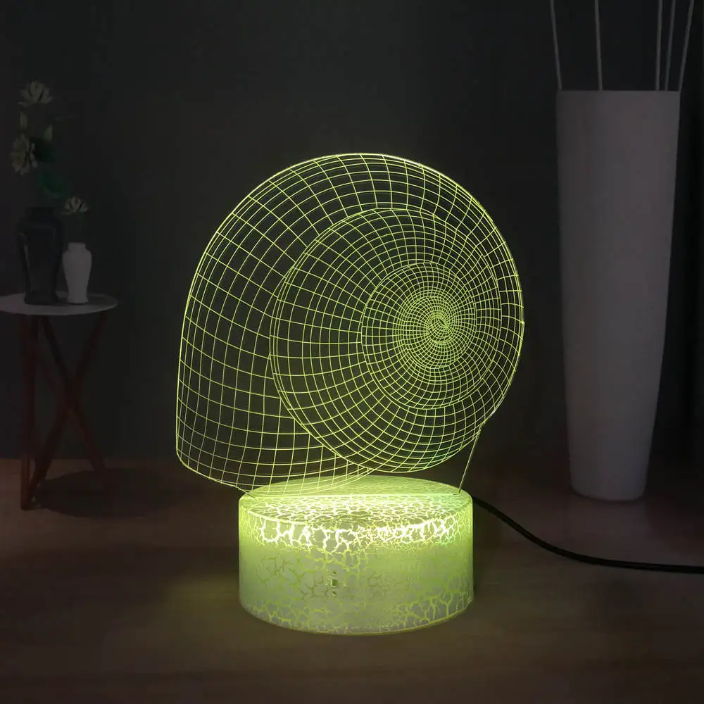 Новинка Улитка Спальня лампа &quotи&quot Веселые животные RGB 7 Красочные настольная