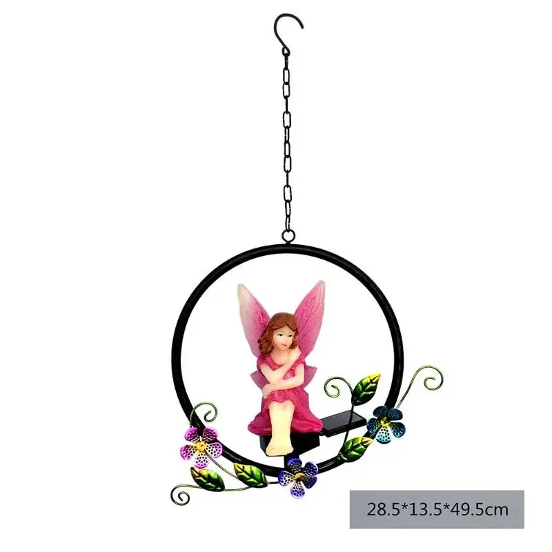 Светодиодный светильник на солнечной батарее украшение в виде цветочной феи