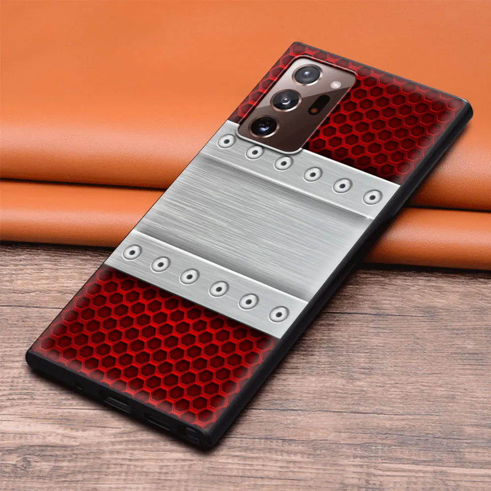 

Luxury Shockproof Case for Samsung Galaxy Note 20 Ulrta Coque Cover for Galaxy Note 10 9 8 Plus 5G Shell Brushed Metal Picture