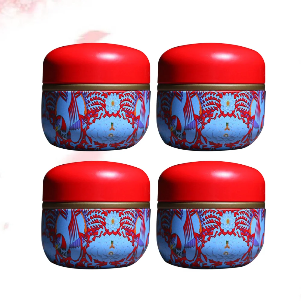 Металлическая герметичная мини тарелка круглой формы 4 шт. банка для чая с