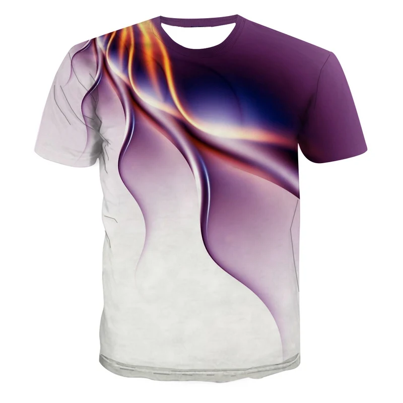 

Graphic T Shirts 2021 New 3d Light Distortion Abstract Graphics Printed Cool Fashion T Shirt For Men And Women Summer T-shirts