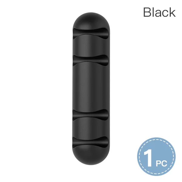 1PC Black ACCEZZ 4 отверстия USB Кабельный органайзер Winder управление зажимы офис Настольный Телефон держатель для наушников Мышь Клавиатура провода Шнур Winder - Цвет: 1PC Black
