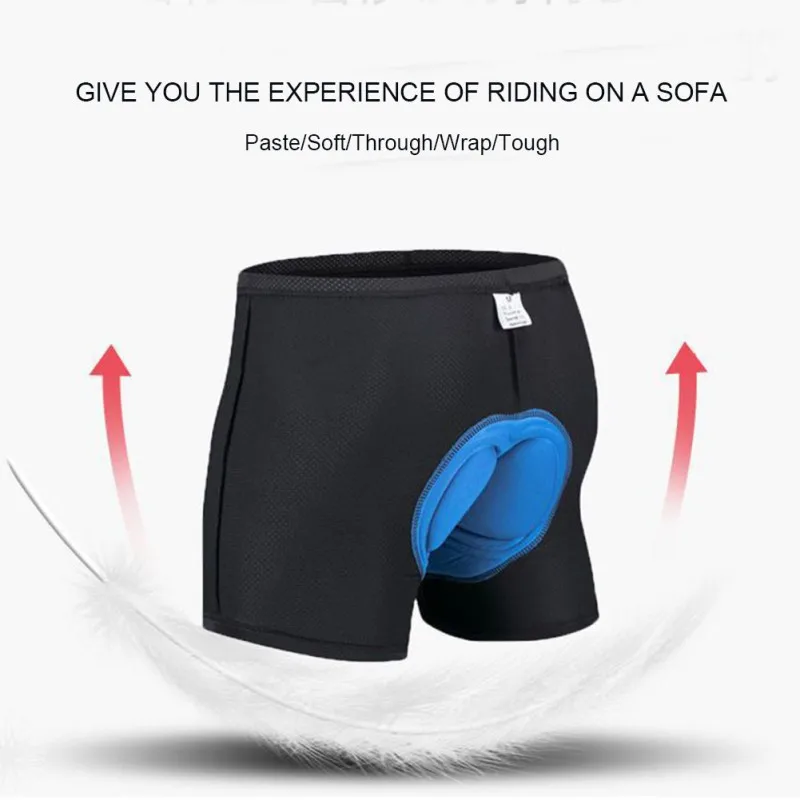 

Велосипедные шорты, толстые силиконовые велосипедные шорты с подушкой для мужчин и женщин, быстросохнущие черные шорты