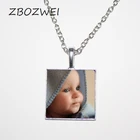 ZBOZWEI кулон фото на заказ ожерелье фотография ребенка мама папа бабушка родитель любимый человек подарок для члена семьи