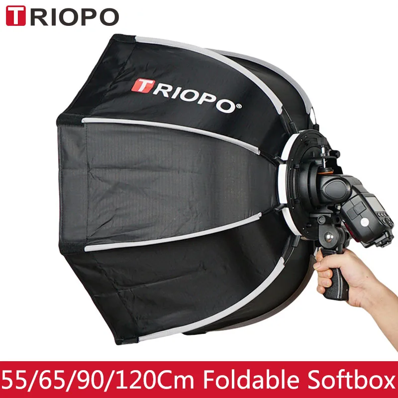 Софтбокс TRIOPO 55 см 60 90 120 вспышка зонт октобокс софтбокс для YONGNUO Godox фотография |
