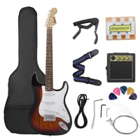 39 inch 6 strings st electric guitar 21 frets basswood body electric guitar with speaker necessary guitar parts accessories