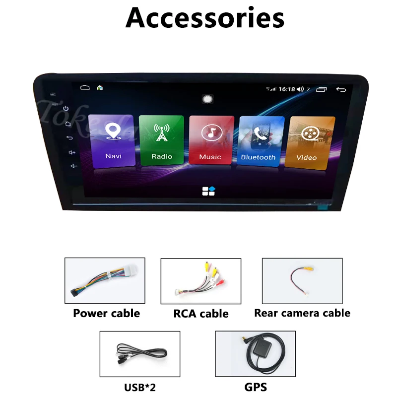 tokesla car radio for audi a3 2 din android 11 stereo receiver dvd central multimedia player gps navigation screen 5g 2003 2012 free global shipping