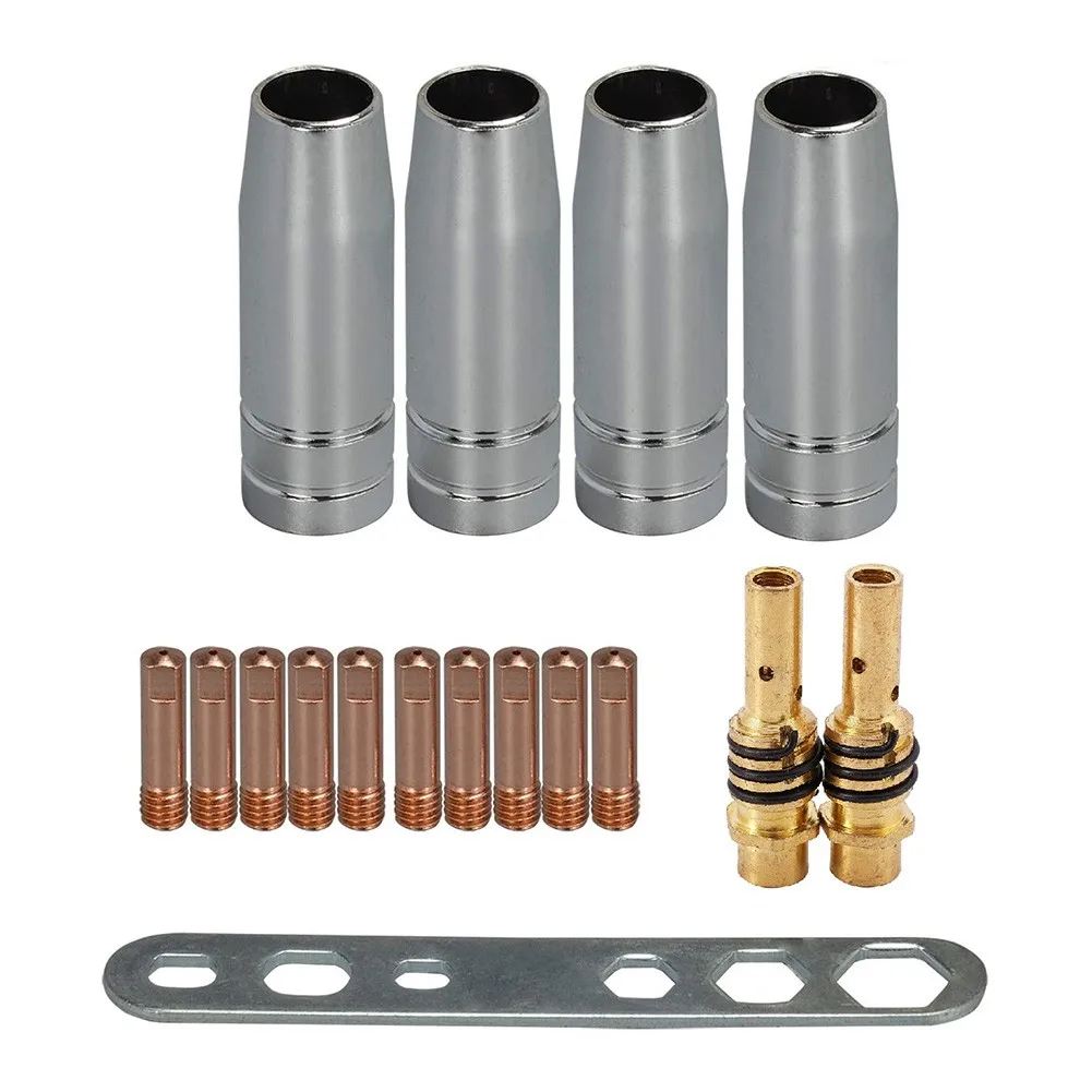 

17Pcs Welding Nozzle Tips 17x Accessory Insulating Sleeve MIG Part Model