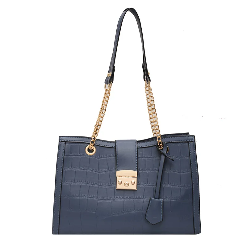 

Stone pattern Large Tote bag 2020 Fashion New High quality PU Leather Women's Designer Handbag Chain Shoulder Messenger Bag