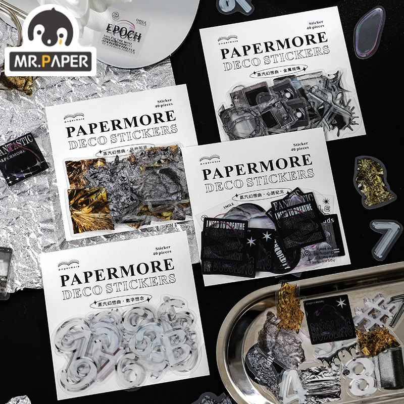 Mr.Paper 4 DesignInfeel.Me Паровая фантазия серия PET стикер пакет DIY проект альбом дневник