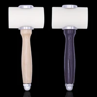 miusie diy leather craft hammer nylon hammer solid wood handle printing carving hammer t shaped double hammer sewing craft tool