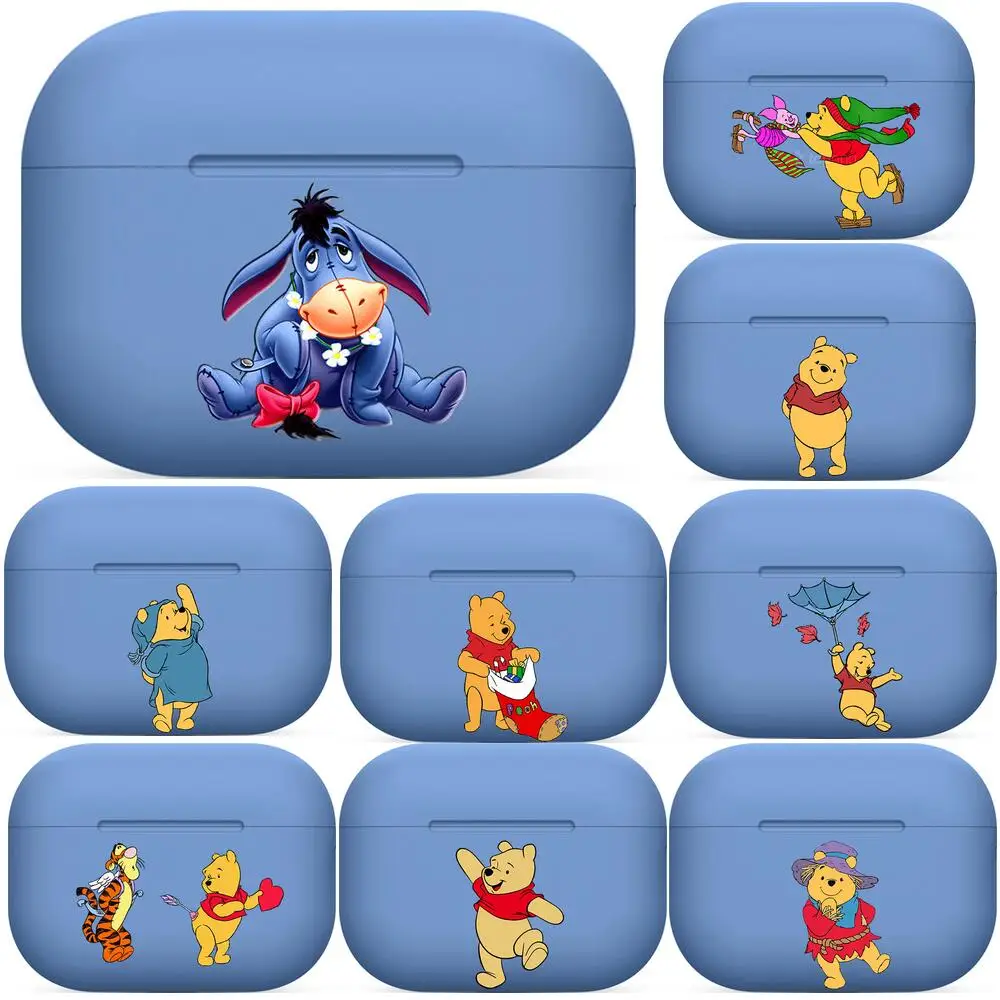 

disney Pooh Bear blue For Airpods pro 3 case Protective Bluetooth Wireless Earphone Cover For Air Pods airpod case air pod Cases