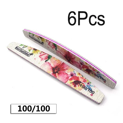 100-25pcs Пилочки для ногтей Гель-лак для ногтей файл-25 шт Бабочка Пилочки для ногтей шлифовальный 80 100 150 180 240 для Неил арта украшения для кончиков ногтей, маникюр# ZH223-пилочка для ногтей - Цвет: 100-25pcs