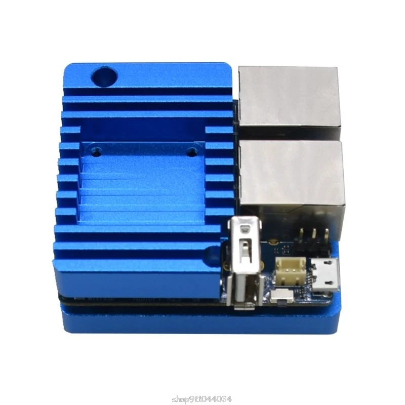 

Mini Router Dual Ethernet Ports 32G Flash Memory Power Supply Module Board with Case for NanoPi R2S Ap14 21 Dropship