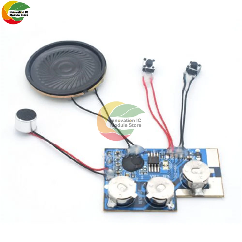 

Ziqqucu 20 Second Voice Record Module Sound Recording Board Chips with Speaker