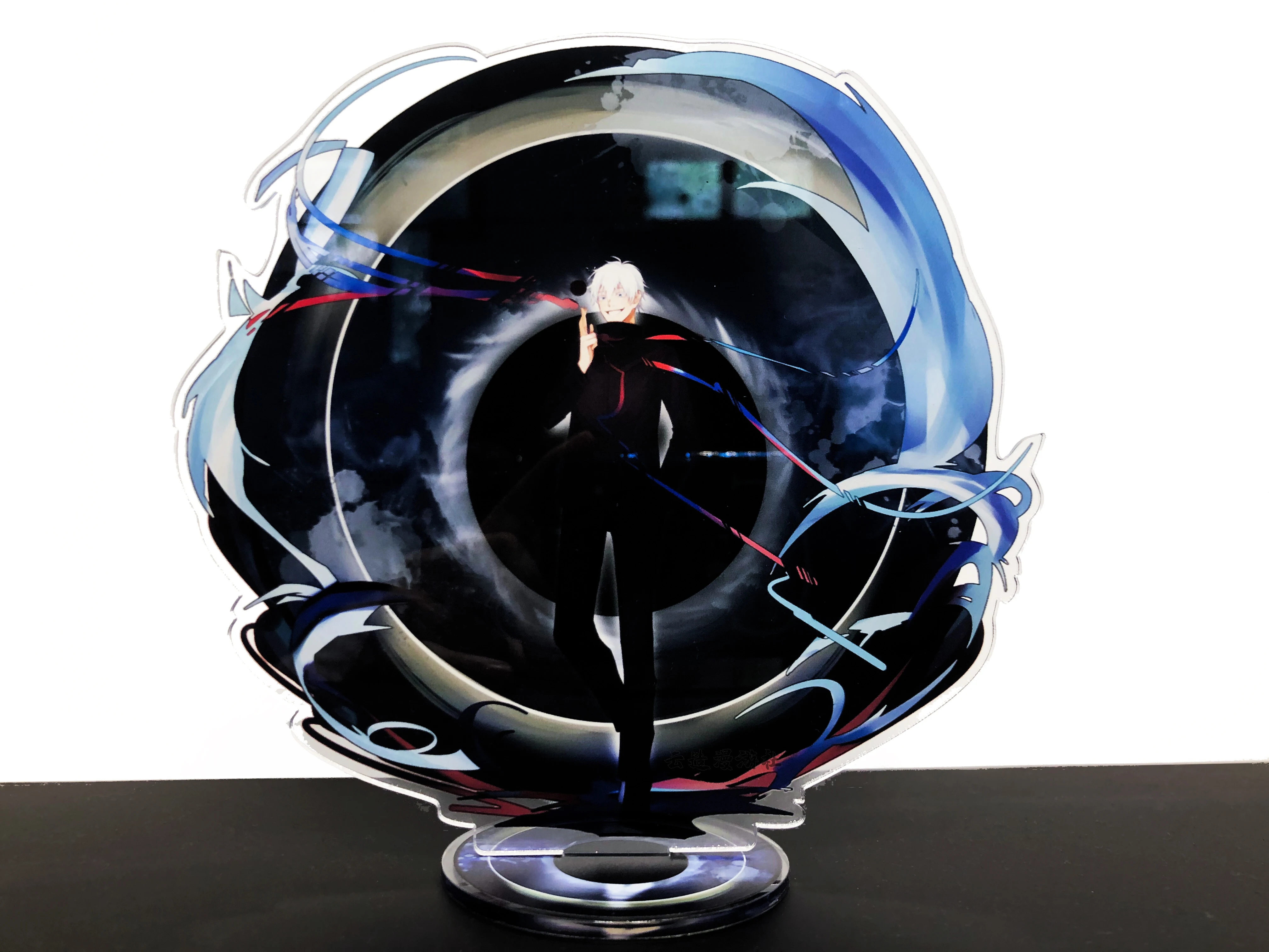 

Anime Jujutsu Kaisen Gojo Satoru Stand Figure Model Plate Acrylic Figure Display Toy Cosplay Props Desktop Decor Xmas Gift