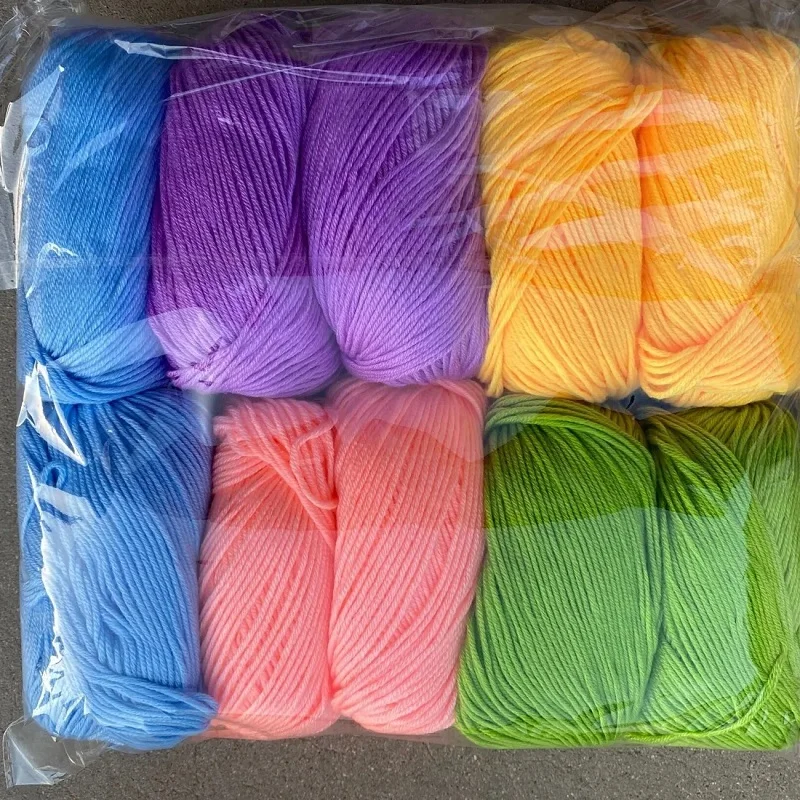 

10CS 500g DIY Woolen Ball Of Milk Cotton Thread Children's Hand-knitted Scarf Crochet Knitting Shoes Sweater 50g/Roll