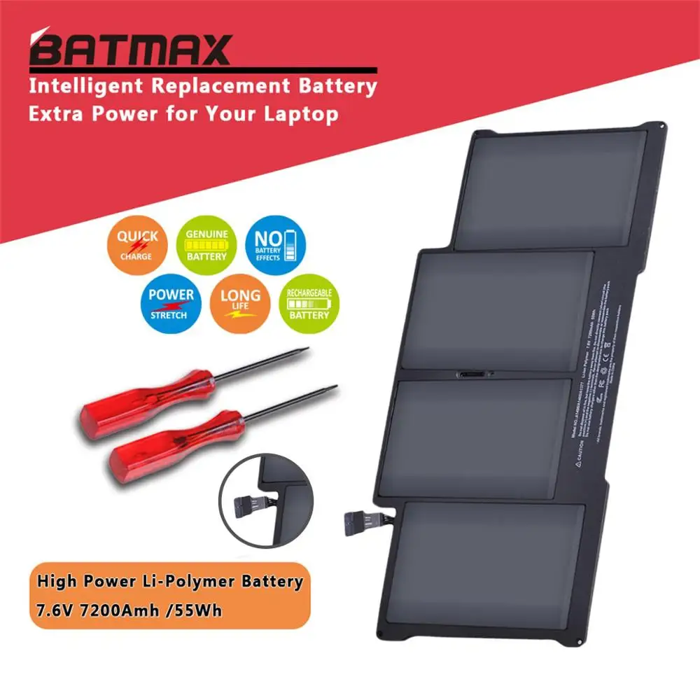 Batmax 1 портативных ПК Батарея A1405 для Apple Macbook Air 13 &quotдюймовый A1377 A1369 поздно 2010 Mid 2011