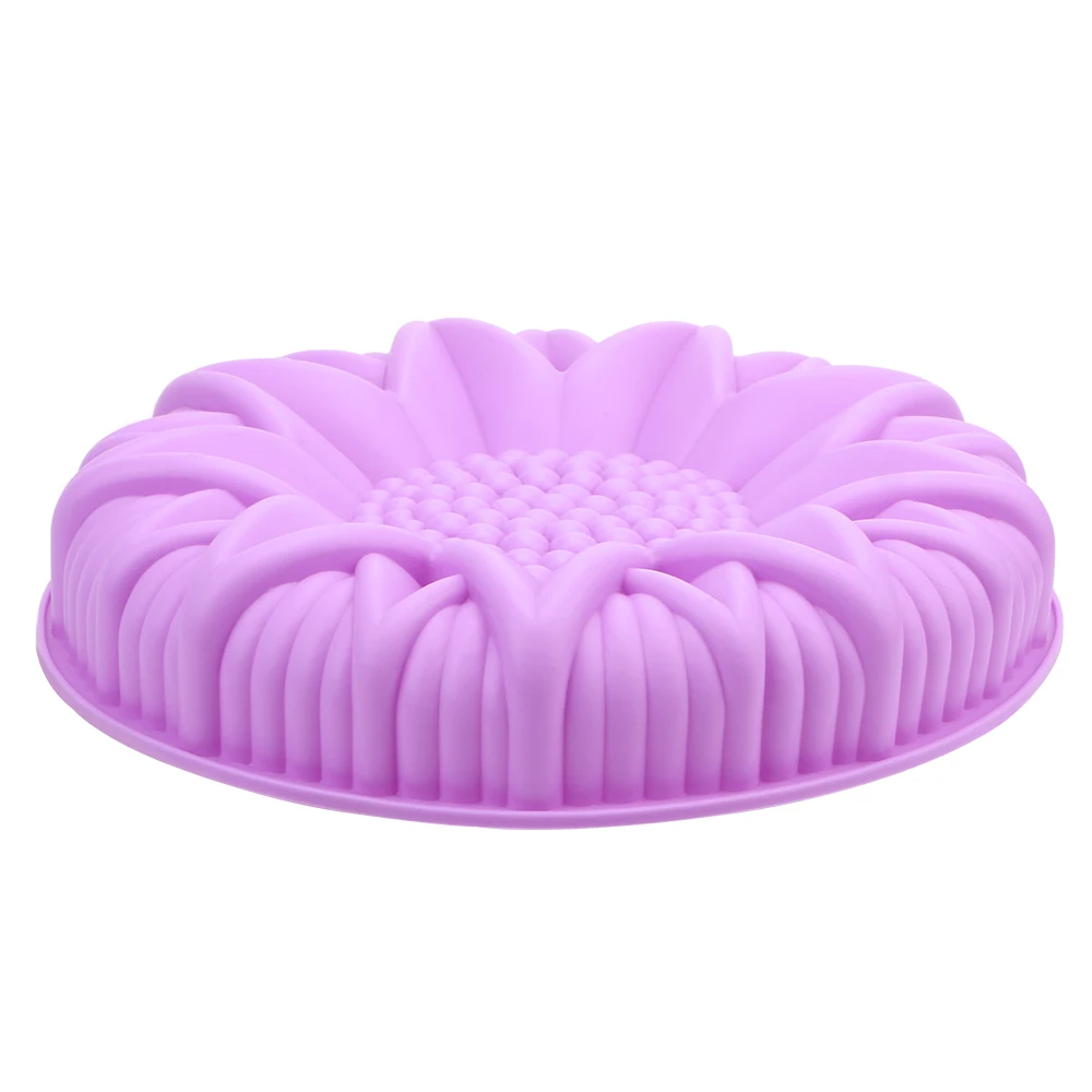 

Round Sunflower Silicone Mold Non Stick Cake Decorating Tools Handmade Bread Loaf Pizza Toast Tray DIY 3D Fondant Cake Mould