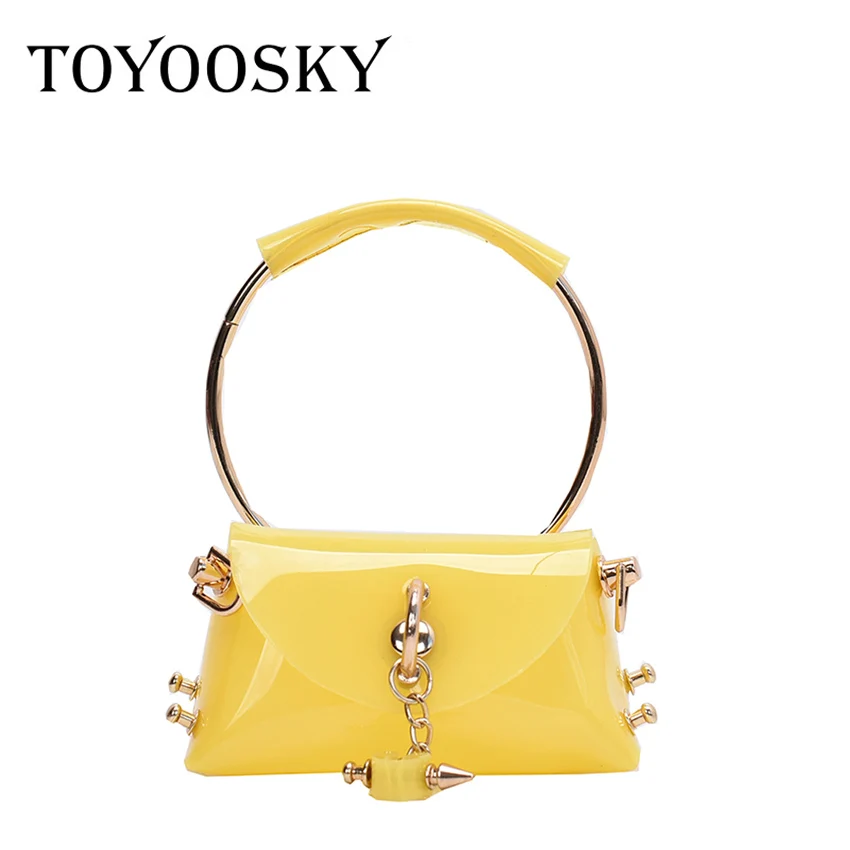 Женская прозрачная мини сумка TOYOOSKY маленькая Желейная карамельных цветов из ПВХ