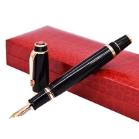 crocodile 2060 resin black fountain pen iridium medium 0 7mm ruby on top with golden clip writing gift pen for office business