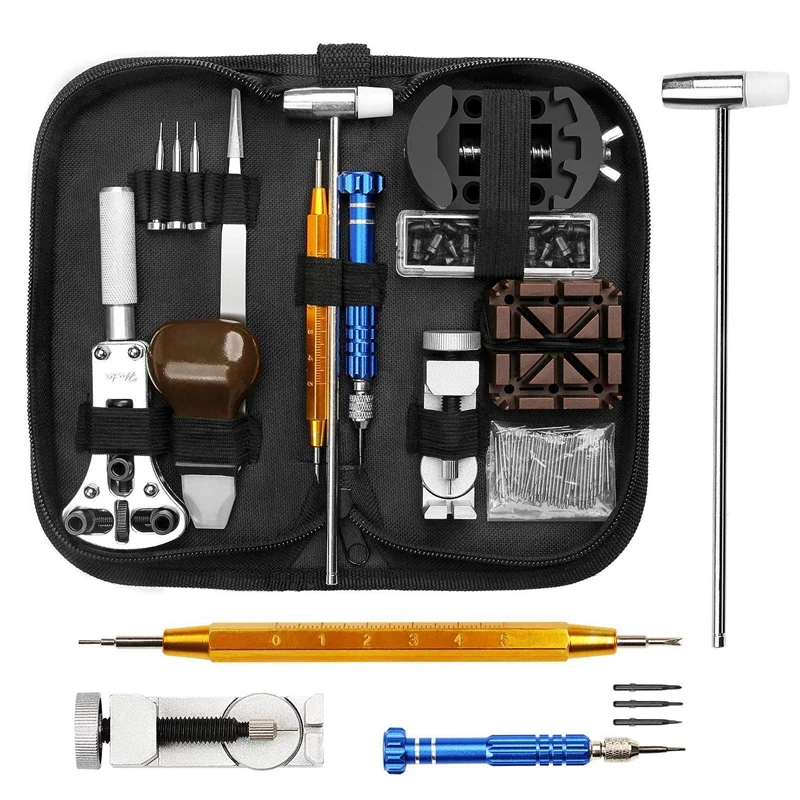 

Watch Repair Kit, Professional Spring Bar Tool Set, Watch Battery Replacement Tool Kit Watch Band Link Pin Removal with Carrying