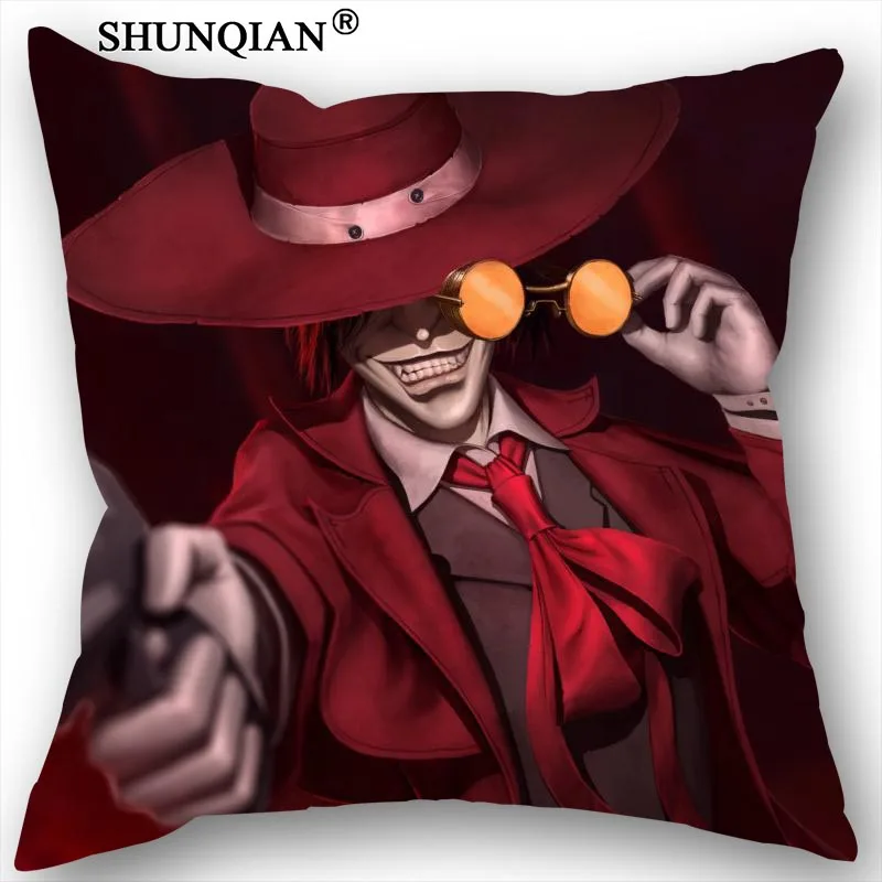 

New Anime Hellsing Pillowcase Wedding Decorative Pillow Case Customize Gift For Pillow Cover 35X35cm,40X40cm(One Sides)