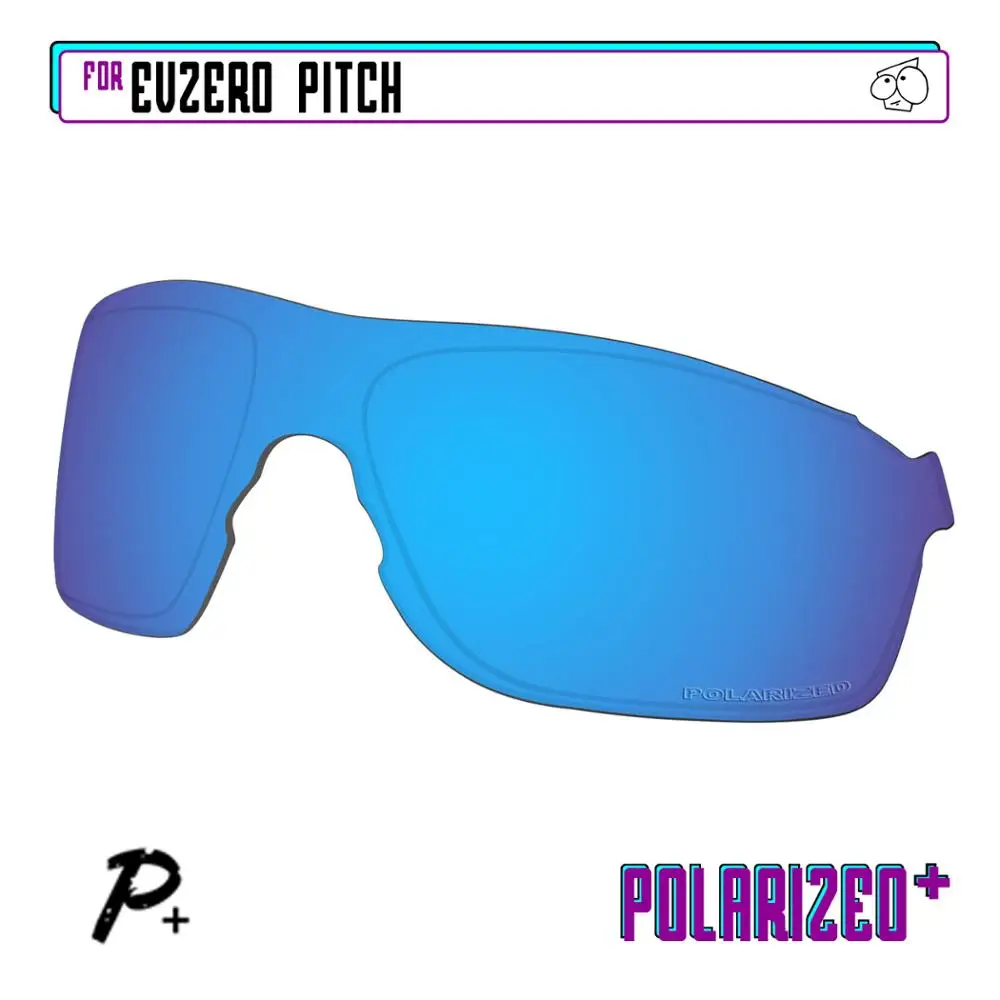 EZReplace Polarized Replacement Lenses for - Oakley EVZero Pitch Sunglasses - Blue P Plus