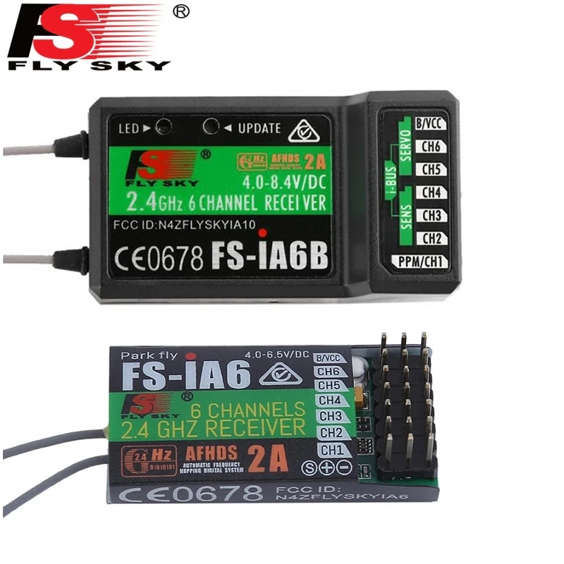 

FlySky Original 2,4 GHz 6CH RC AFHDS FS IA6,IA6B receptor para i6 i10 CT6B T6 i4 transmisor de Control remoto partes