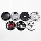 4 шт. 3D 56 мм 60 мм Abarth логотип автомобиля эмблема колпачок ступицы колеса Автомобильный обод ремонт пылезащитный значок колпачки стикер аксессуары для стайлинга