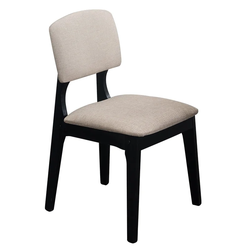 Специальное предложение черный стул из цельного дерева простая спинка обеденный